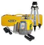 Spectra Rotationslaser HV1305C mit Stativ, Horizontal-/Vertikallaser mit NiMH-Akkus, Flachkopfstativ und Systemkoffer, startklar für die Bau