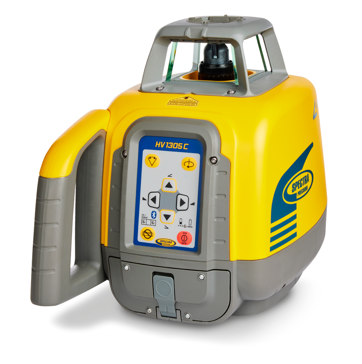 Spectra Rotationslaser HV1305C mit Stativ, Horizontal-/Vertikallaser mit NiMH-Akkus, Flachkopfstativ und Systemkoffer, startklar für die Baustelle