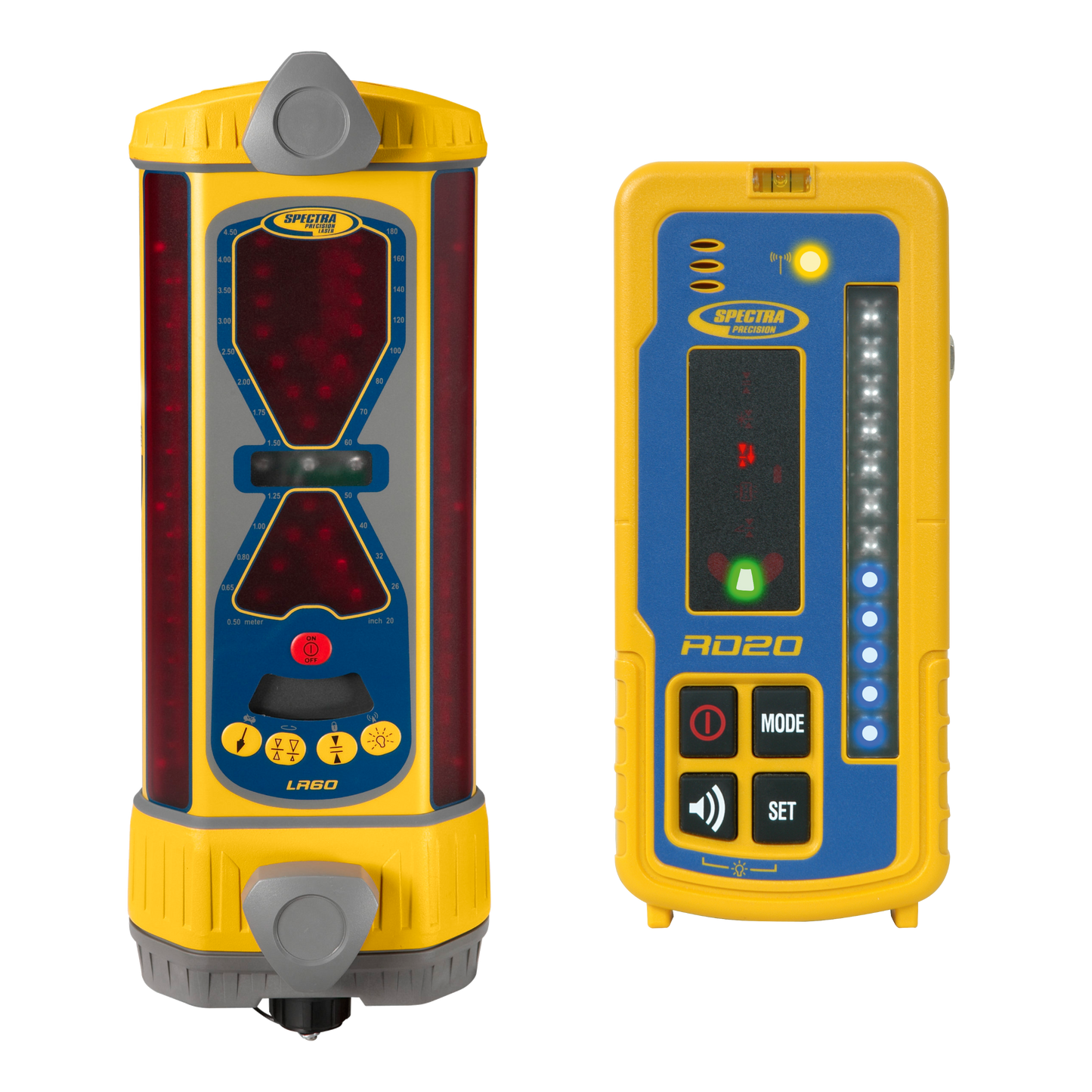 Spectra Maschinenempfänger LR60 / LR60W mit Lotanzeige 222mm vertikaler Empfangsbereich und autom. Winkelkompensationsmodus