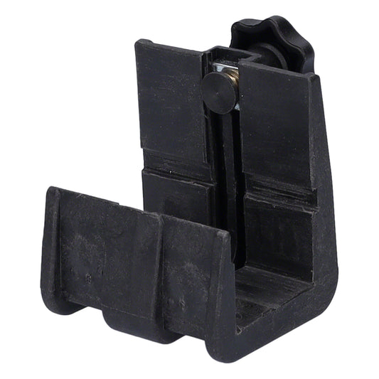 Plastic clamp with clamping and fastening screw for rabo adjustable screeds