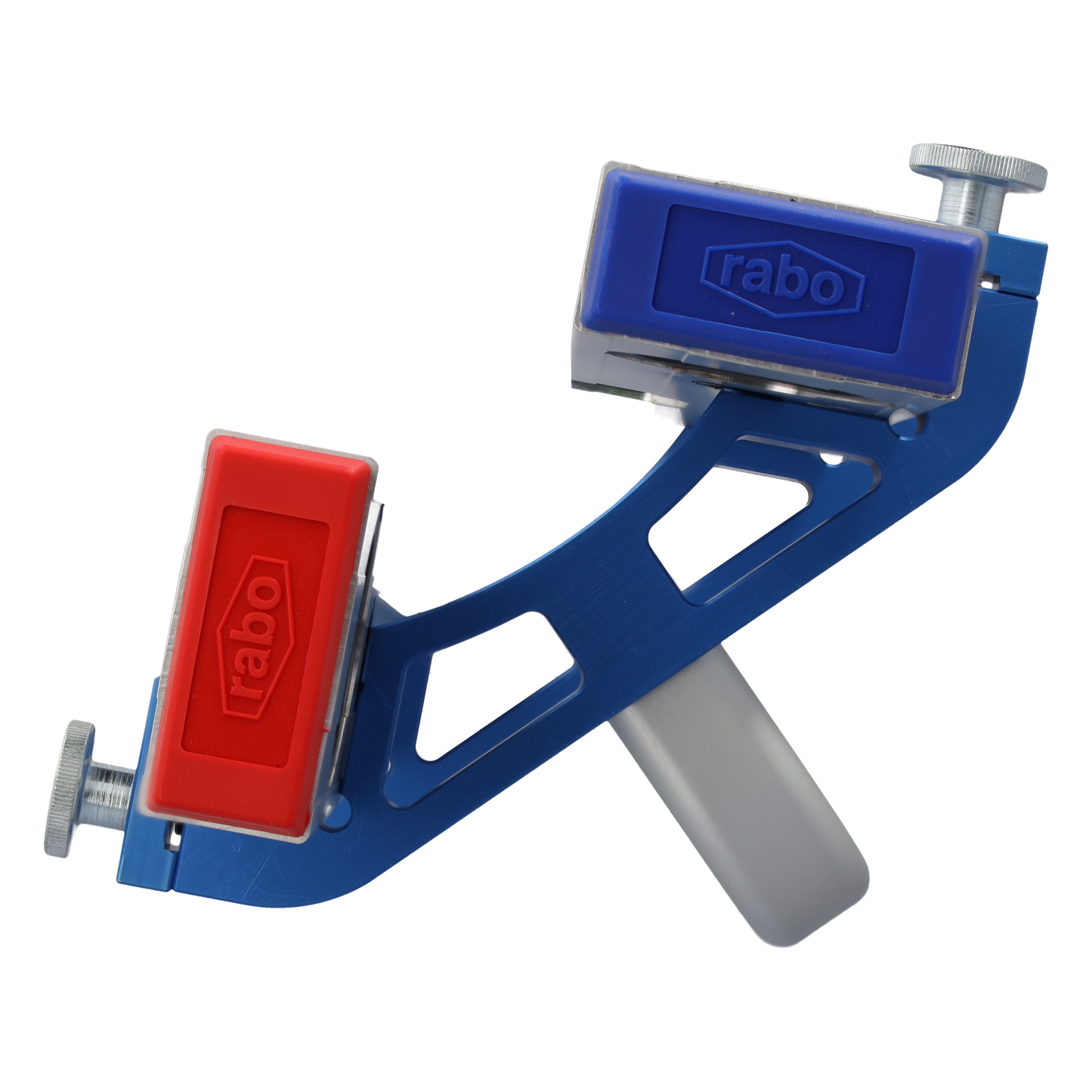 niveau à bulle d'angle et de poteau rabo, composé d'un adaptateur de poteau et d'un niveau à bulle rabo 40 cm + niveau à bulle magnétique rabo 40 cm