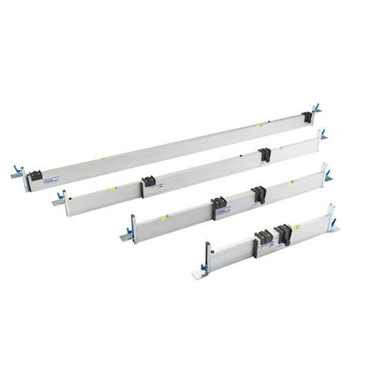 rabo Set A 4-part continuously adjustable leveling bars with a working width of 0.50-4.00m for outdoor use with 2 variable height stops from 0-11cm each