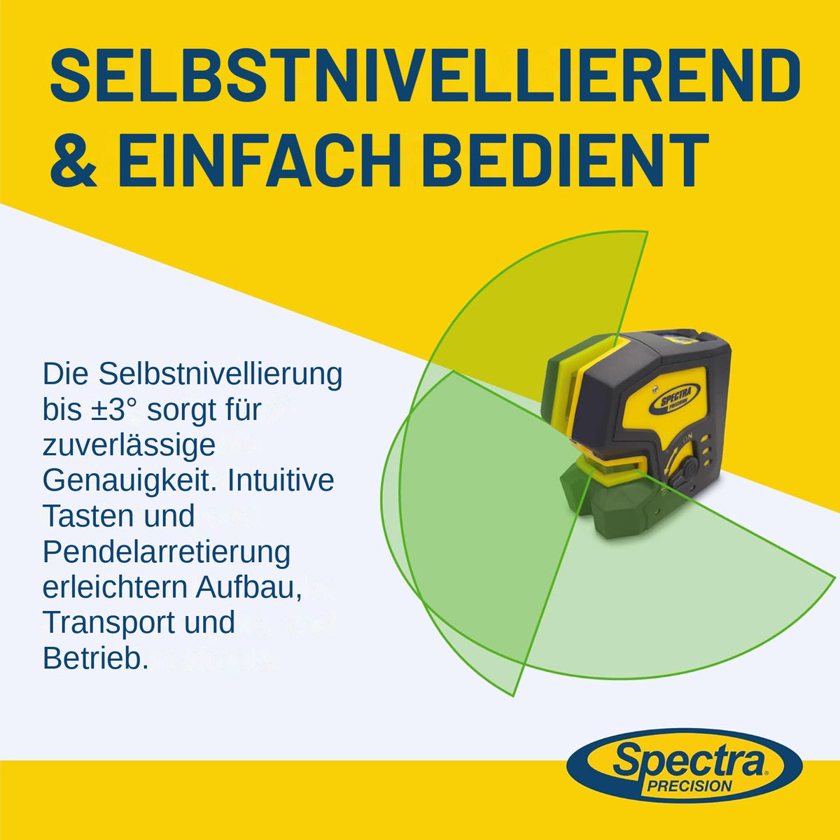 Spectra Precision LT20XG Kreuzlinienlaser – grüner Laser, selbstnivellierend