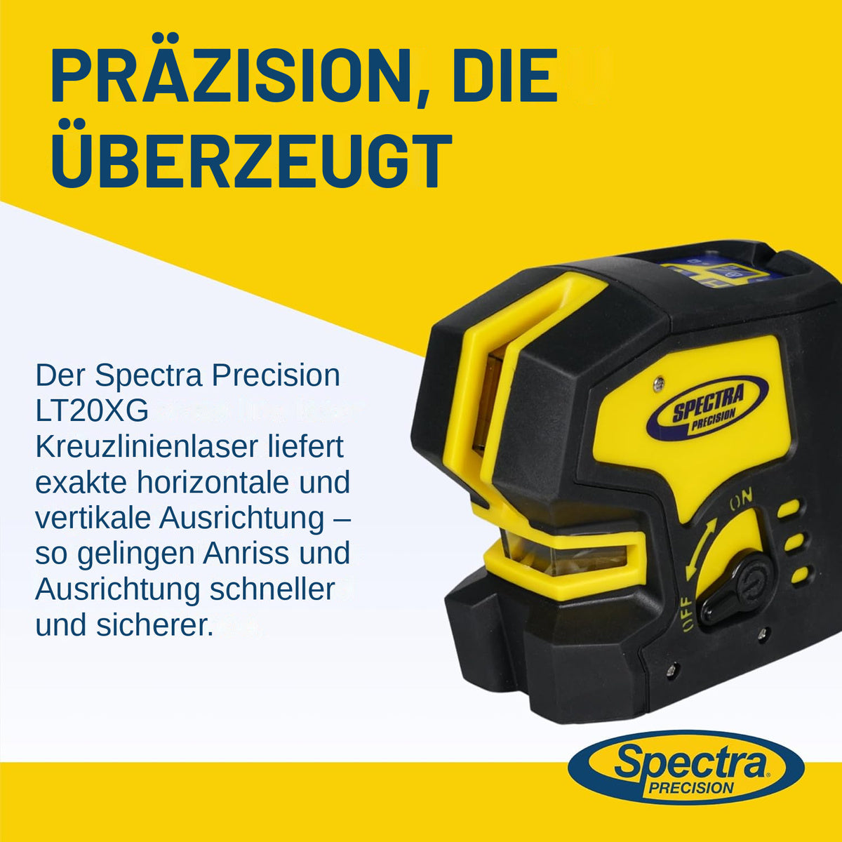 Spectra Precision LT20XG Kreuzlinienlaser – grüner Laser, selbstnivellierend