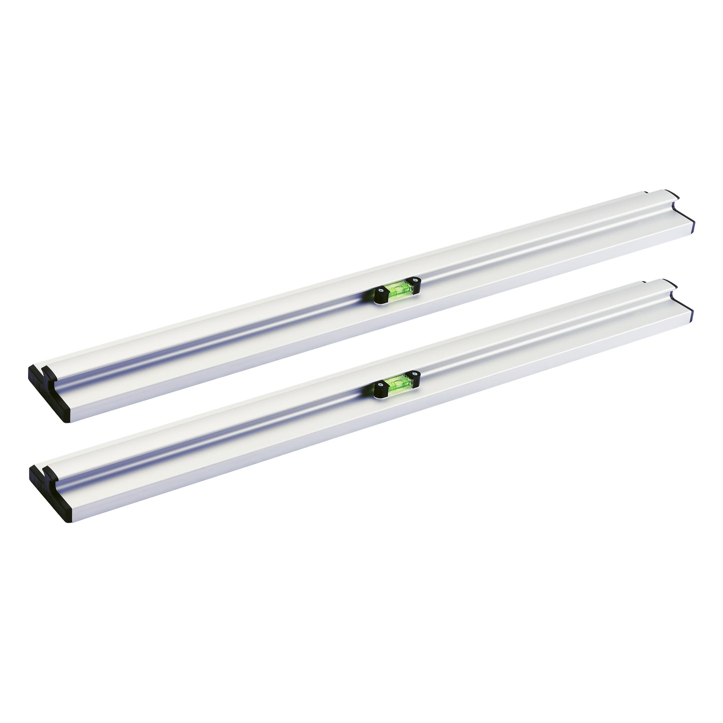 rabo Grundschienensatz 2 Stk - 125 cm Länge | Griffmulde für optimales verlegen | 10 cm breite Auflagefläche für maximale Stabilität