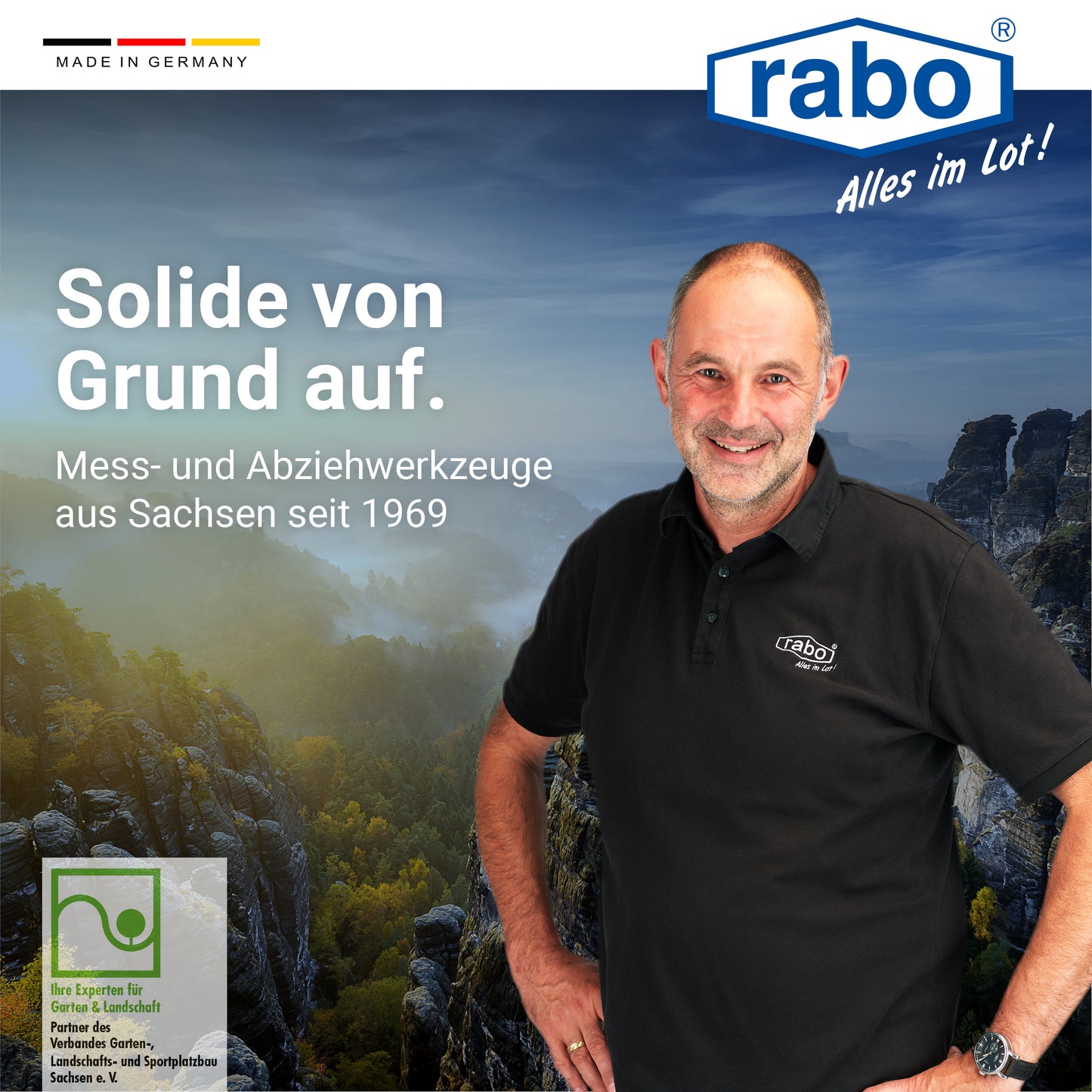 rabo Grundschienensatz 2 Stk - 125 cm Länge | Griffmulde für optimales verlegen | 10 cm breite Auflagefläche für maximale Stabilität