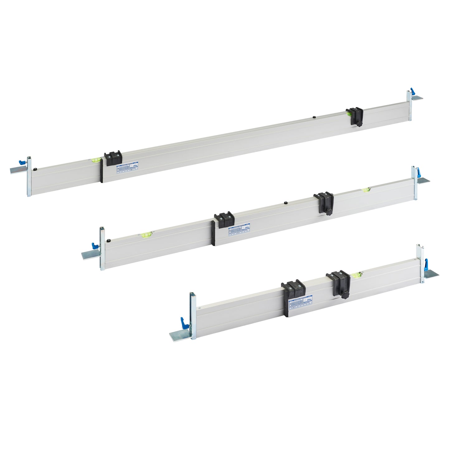 rabo Set B 3-part continuously adjustable leveling bars with a working width of 0.60-2.75m for outdoor use with 2 variable height stops from 0-11 cm each