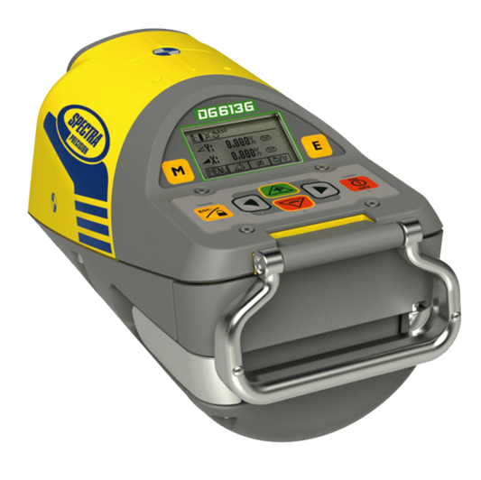 Spectra Kanalbaulaser DG613G-LC2 (Laserklasse 2), grüner Laserstrahl, Reichweite bis 150m, Fluchtungsmodus, inkl. Funk- / IR-Fernbedienung RC803, Zieltafelständer