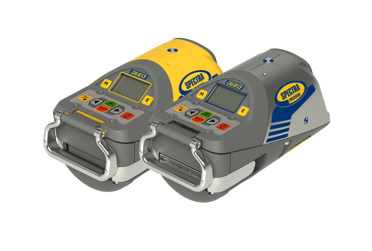 Spectra Kanalbaulaser DG813-LC2 (Laserklasse 2), autom. Fluchtung, inkl. Funkfernbedienung RC803, Transporter ST802 u. Spotfinder SF803
