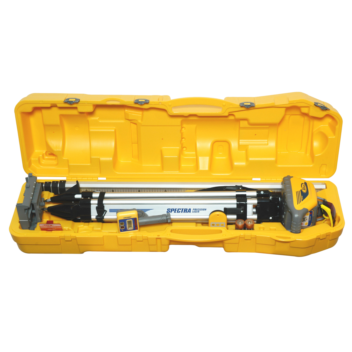 Spectra fully automatic horizontal/vertical laser SpectraPrecision HV101-GC-PACK, incl. HR150U, IR remote control RC601, telescopic tripod 0.80 - 1.75m, flexible rod, in system case