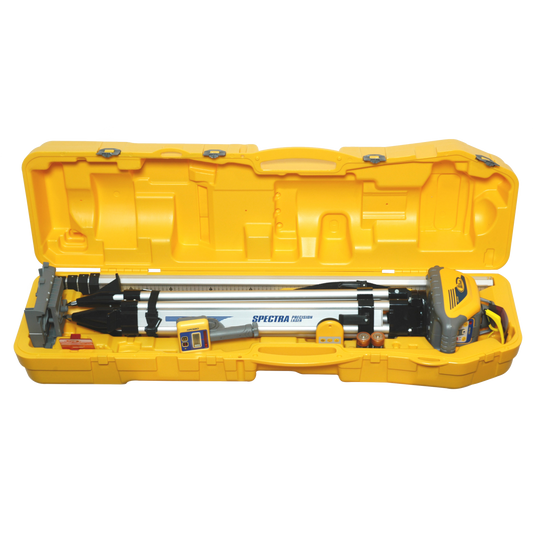 Spectra fully automatic horizontal/vertical laser SpectraPrecision HV101-GC-PACK, incl. HR150U, IR remote control RC601, telescopic tripod 0.80 - 1.75m, flexible rod, in system case