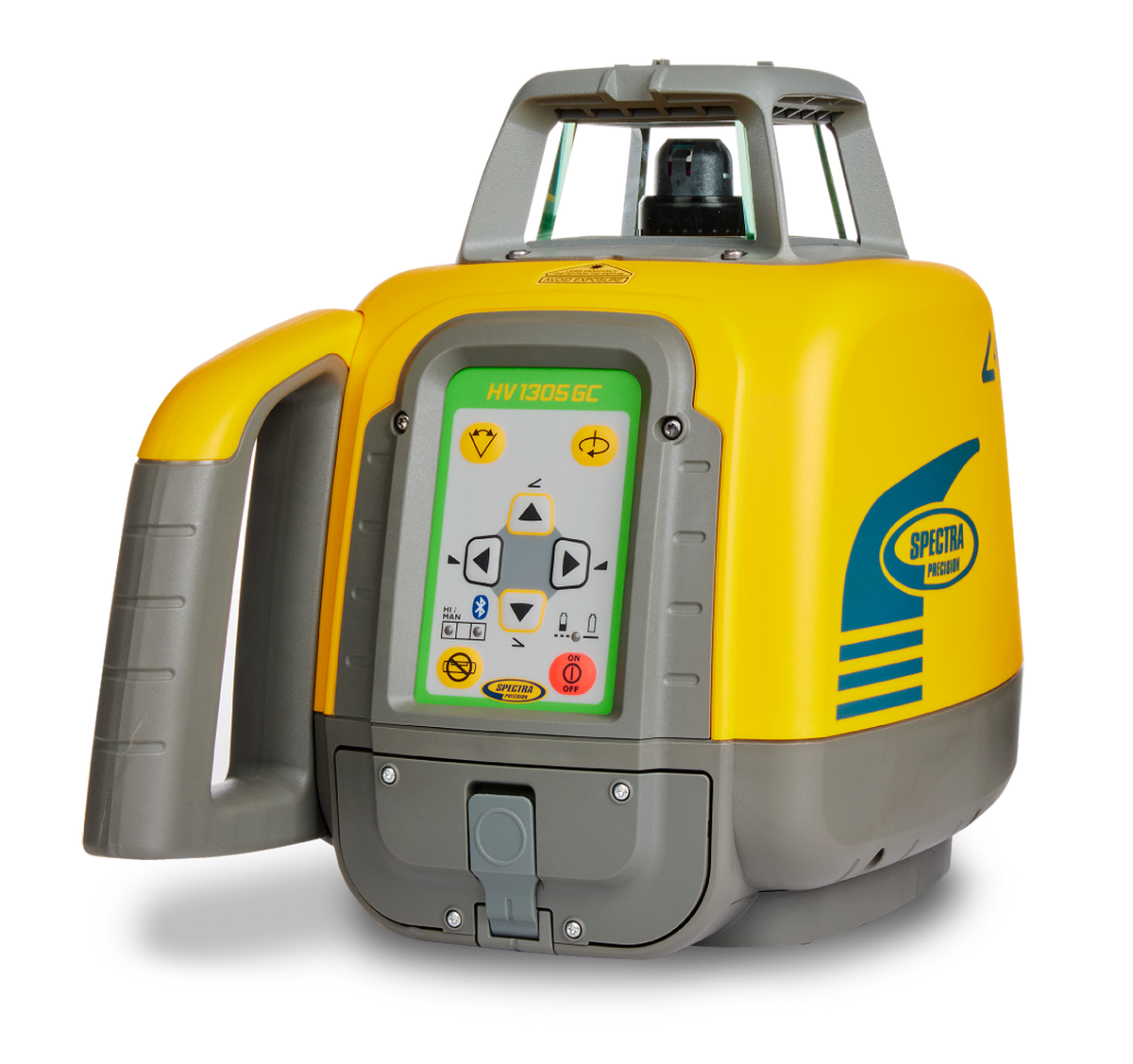Spectra Rotationslaser HV1305C mit Stativ, Horizontal-/Vertikallaser mit NiMH-Akkus, Flachkopfstativ und Systemkoffer, startklar für die Baustelle