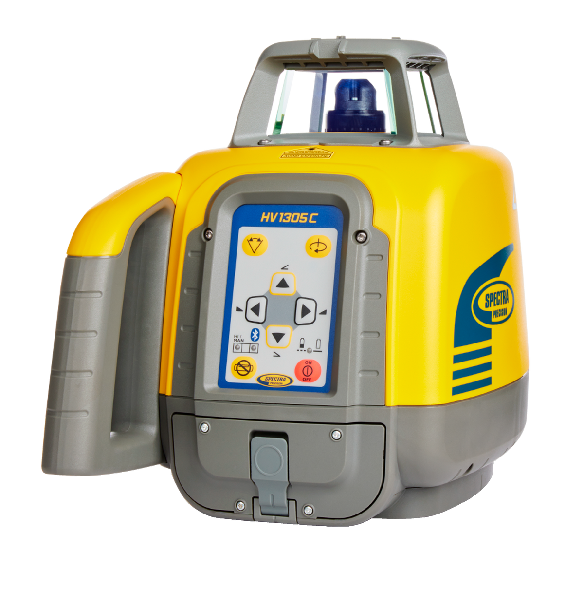 Spectra Rotationslaser HV1305C mit Stativ, Horizontal-/Vertikallaser mit NiMH-Akkus, Flachkopfstativ und Systemkoffer, startklar für die Baustelle