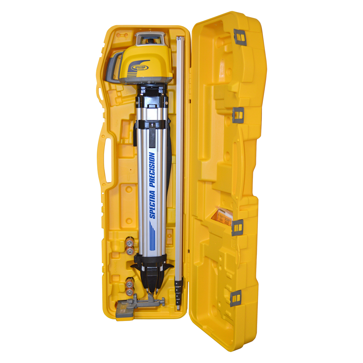 Spectra Precision LL300N-6 Rotationslaser-Set | Selbstnivellierender Baulaser inkl. HL450, RC601, Stativ und Nivellierstab im Systemkoffer