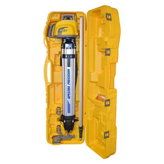 Spectra Precision LL300N-6 Rotationslaser-Set | Selbstnivellierender Baulaser inkl. HL450, RC601, Stativ und Nivellierstab im Systemkoffer