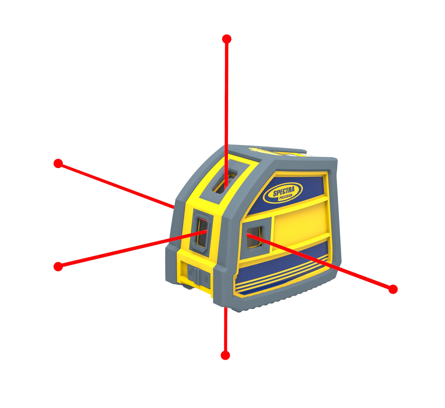 Spectra Precision selbstnivellierender Punktlaser LP51, roter Laserstrahl | 5-Strahl-Laserpointer