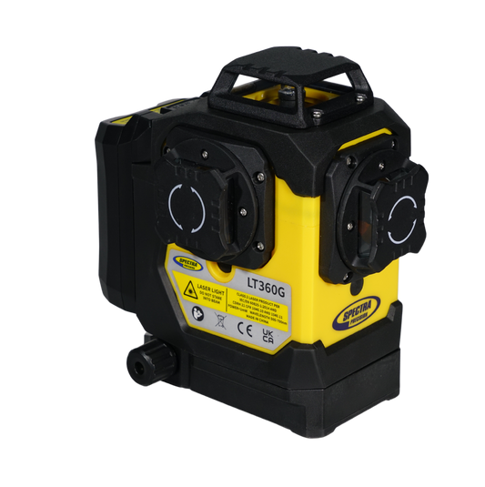 SpectraPrecision selbstnivellierender LT360G, grüner Laserstrahl | jeweils drei 360-Grad-Ebenen