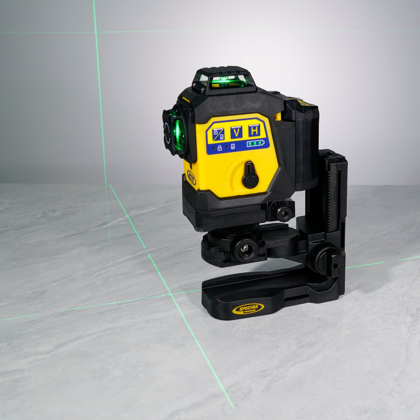 SpectraPrecision selbstnivellierender LT360G, grüner Laserstrahl | jeweils drei 360-Grad-Ebenen