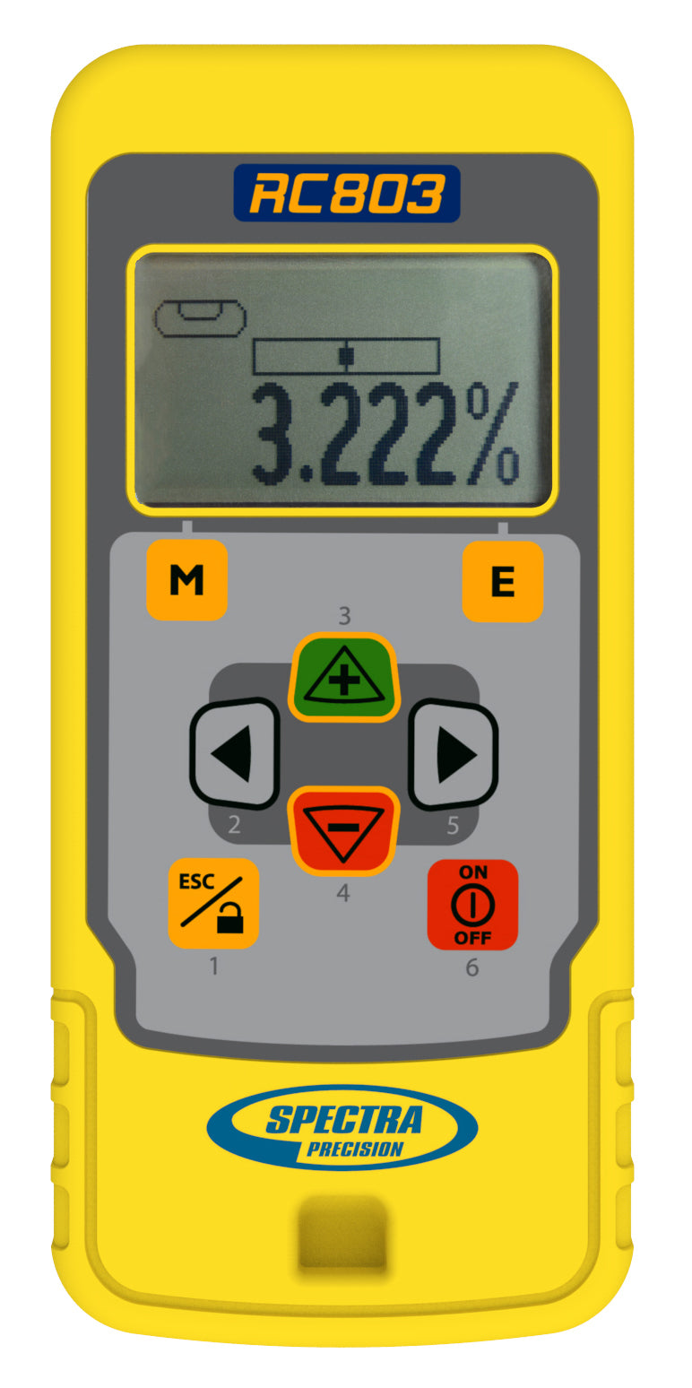 Spectra pipe construction laser SpectraPrecision DG613G, green laser beam, range up to 150m, alignment mode, incl. radio / IR remote control RC803, target plate stand