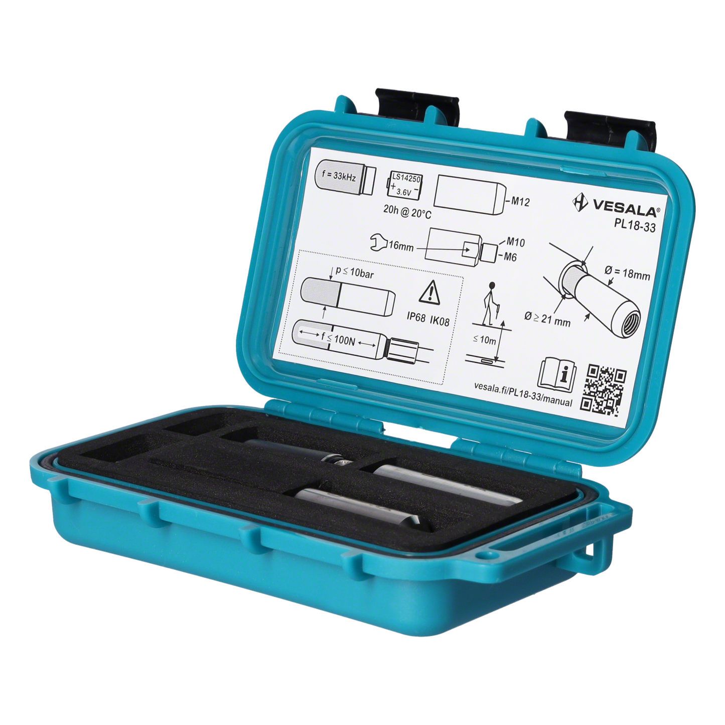 rabo vScan Molch D18 locating probe pig transmitter Ø18x85mm, 33kHz for vScan, vLoc, locatable up to 10m depth